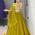 dark yellow silk blend plain traditional lehenga-choli