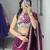 wine silk blend plain traditional lehenga-choli