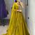 dark yellow silk blend plain traditional lehenga-choli