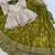 green jacquard embroidered traditional lehenga-choli