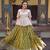 green jacquard embroidered traditional lehenga-choli