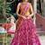 pink art silk floral printed navratri lehenga choli