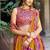 pink art silk floral printed navratri lehenga choli