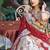 white art silk floral printed navratri lehenga choli