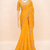 Yellow  silver bead & sequin embroidered fendi silk designer saree with unstitched blouse for wedding & party wear