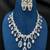 Lavender Amethyst Pear-Cut Necklace Earring Set | Silver Finish Bridal Jewelry