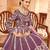 wine colour foil work art silk anarkali gown