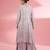 Dull pink georgette sharara cape set with thread and sequin work