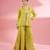 Lime green  georgette sharara  set with thread and sequin work