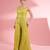 Lime green  georgette sharara  set with thread and sequin work