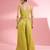 Lime green  georgette sharara  set with thread and sequin work