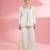 Ivory  georgette sharara  set with thread and sequin work