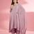 Pink katan silk hand embroidered kurta set
