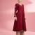 Maroon  katan silk hand embroidered kurta set