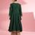 Dark green   katan silk hand embroidered kurta set