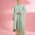 Sea green katan silk handwork kurta set