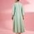 Sea green katan silk handwork kurta set