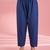 Blue katan silk hand embroidered kurta set