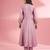 Pink  katan silk hand embroidered kurta set