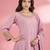 Pink  katan silk hand embroidered kurta set