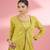 Lime green  georgette sharara  set with thread and sequin work