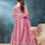 Pink Heavy Embroidered Net Gown