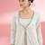 Ivory  georgette sharara  set with thread and sequin work