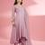 Pink katan silk hand embroidered kurta set