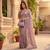 Light Lavender Color Beeds And Cut work Silk Blend Saree