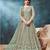 Sage Green Cording Work Net Semi-Stitched Gown