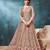 PEACH CORDING WORK HEAVY NET GOWN 