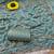 Sky Blue Color Beeds And Cut work Silk Blend Saree