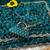 Teal Color Beeds And Cut work Silk Blend Saree