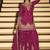 Dark-pink embroiderd chinon silk salwar suit
