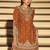 Dark-orange embroiderd chinon silk salwar suit