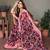 Pink Color Printed Work Chiffon Saree
