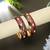 Red color meenakari bangle pair handmade design