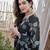 Black Color Printed Work Chiffon Saree