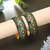 Green color meenakari bangle pair traditional style