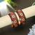 Maroon color hand painted meenakari bangle pair