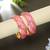 Pink color hand painted meenakari bangle pair design