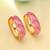 Pink color hand painted meenakari bangle pair design