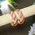 Peach & brown hand painted meenakari bangle pair design