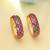 Rani & grey color hand painted meenakari bangle pair