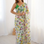 Green Color Printed Work Chiffon Saree