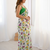 Green Color Printed Work Chiffon Saree
