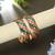 Green & rani color hand painted meenakari bangle pair