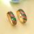 Green & rani color hand painted meenakari bangle pair