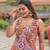 Multicolor Gamathi Mirror Work Pure Cotton Navratri Lehenga Choli with Blouse