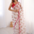 Red Color Printed Work Chiffon Saree
